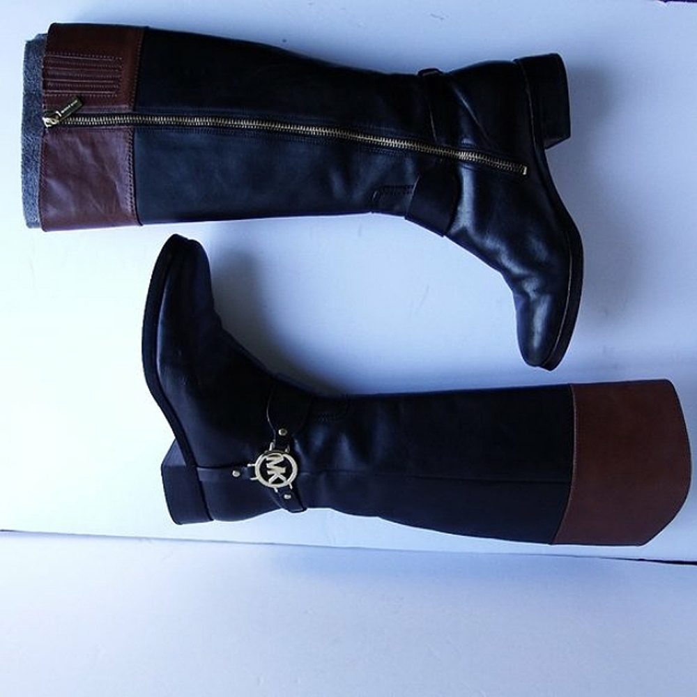 Michael Kors 2-Tone Riding Boots 7M - Picture 4 of 12